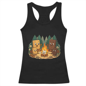 Funny Smores Camping Racerback Tank Top Marshmallow Chocolate Fire TS12 Black Print Your Wear