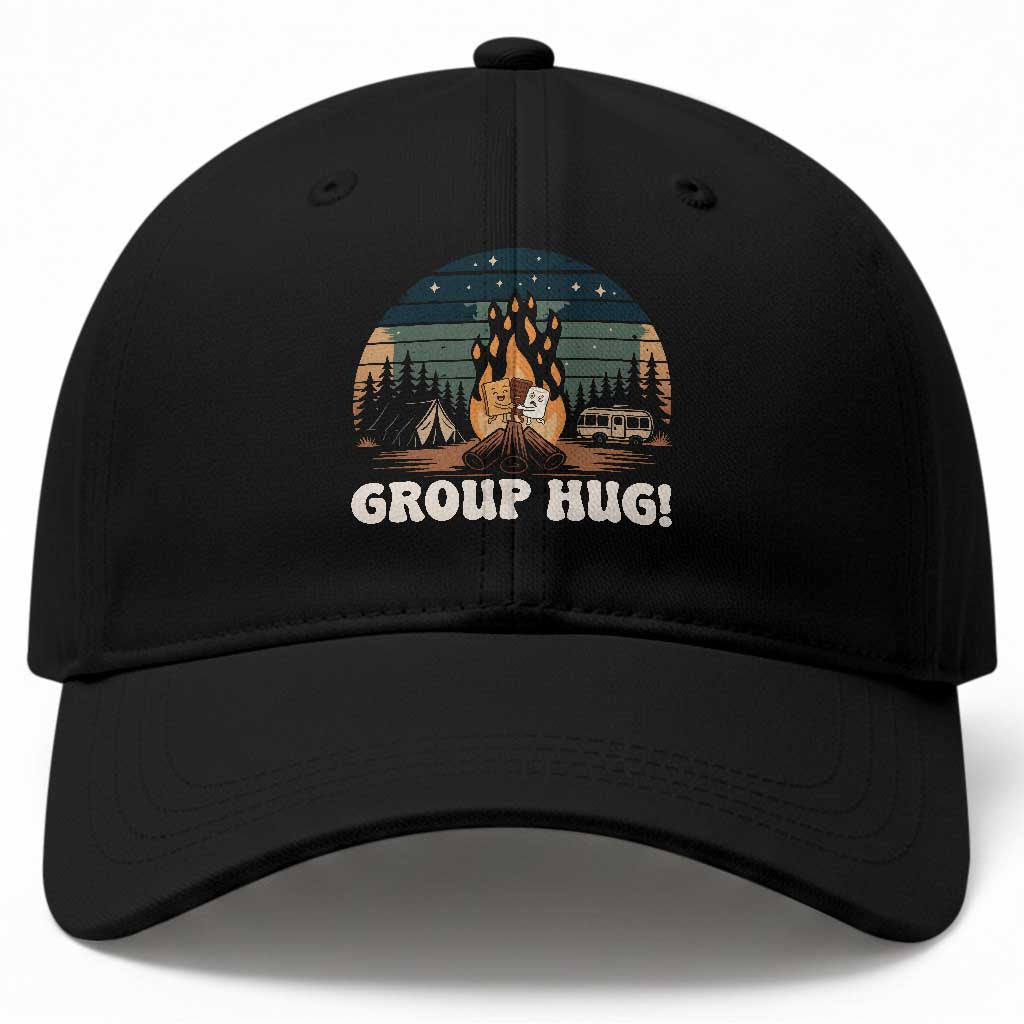 Funny Smores Camping Baseball Cap Group Hug TS12 Print Your Wear