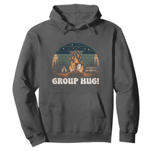 Funny Smores Camping Hoodie Group Hug TS12 Dark Heather Print Your Wear