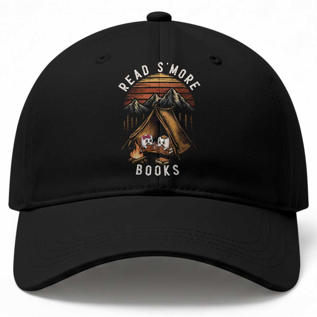 Book Lover Gift Baseball Cap Read Smore Books Camping Humor TS12 Print Your Wear