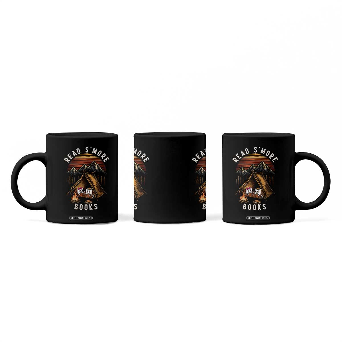 Book Lover Gift Coffee Mug Read Smore Books Camping Humor TS12 Print Your Wear