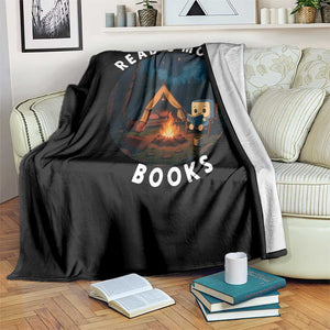 Camping Lover Throw Blanket Read Smore Books Funny Smores TS12 Print Your Wear