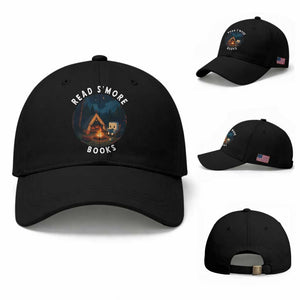 Camping Lover Baseball Cap Read Smore Books Funny Smores TS12 Baseball Cap Universal Fit Black Print Your Wear
