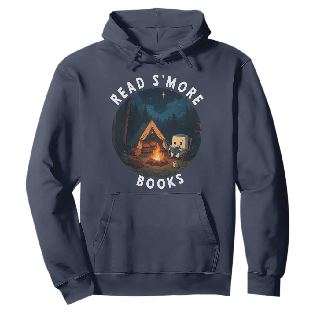 Camping Lover Hoodie Read Smore Books Funny Smores TS12 Navy Print Your Wear