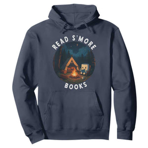 Camping Lover Hoodie Read Smore Books Funny Smores TS12 Navy Print Your Wear