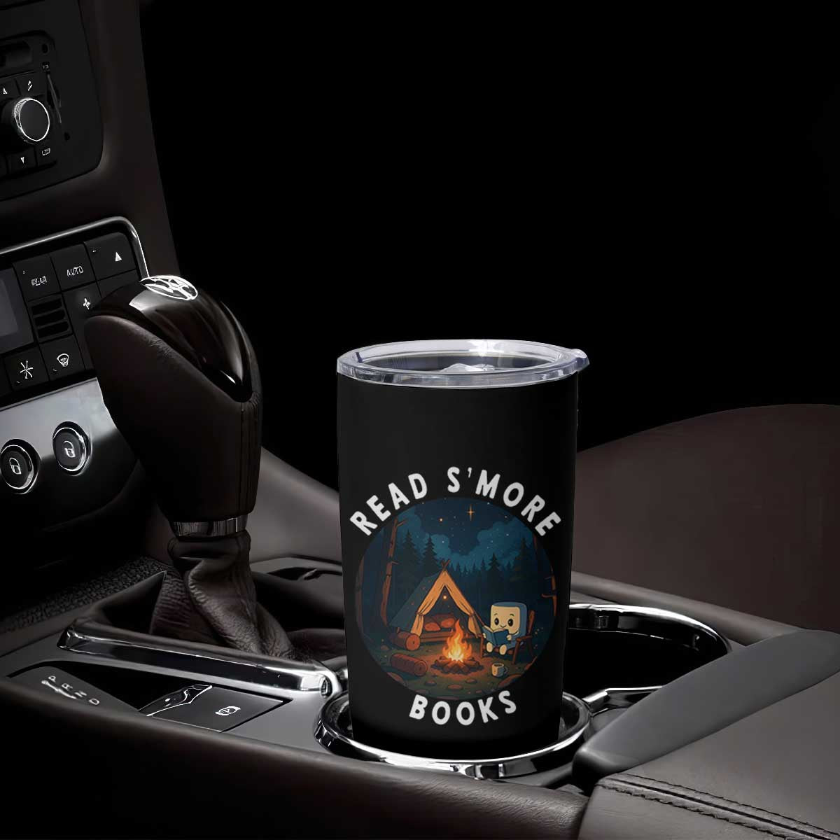 Camping Lover Tumbler Cup Read Smore Books Funny Smores TS12 Print Your Wear