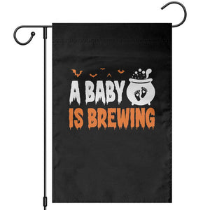 Funny Halloween Pregnancy Announcement Garden Flag A Baby Is Brewing