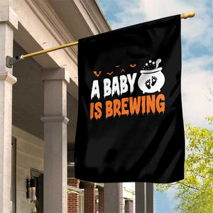 Funny Halloween Pregnancy Announcement Garden Flag A Baby Is Brewing