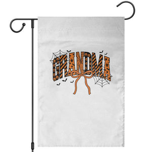 Halloween Grandma Garden Flag Funny Spooky Coquette Bow Autumn Party Gift
