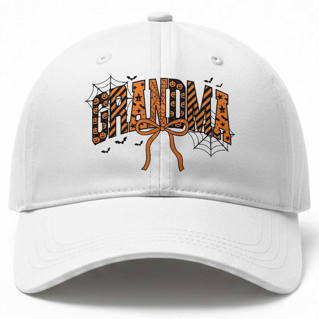 Halloween Grandma Baseball Cap Funny Spooky Coquette Bow Autumn Party Gift