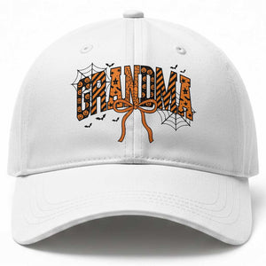Halloween Grandma Baseball Cap Funny Spooky Coquette Bow Autumn Party Gift