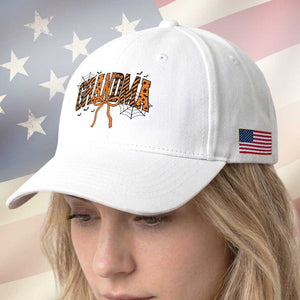 Halloween Grandma Baseball Cap Funny Spooky Coquette Bow Autumn Party Gift
