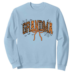 Halloween Grandma Sweatshirt Funny Spooky Coquette Bow Autumn Party Gift