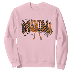 Halloween Grandma Sweatshirt Funny Spooky Coquette Bow Autumn Party Gift