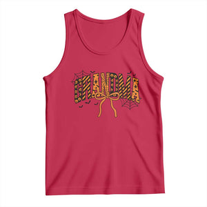 Halloween Grandma Tank Top Funny Spooky Coquette Bow Autumn Party Gift
