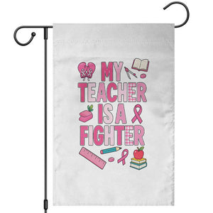 Breast Cancer Teacher Support Garden Flag She Is A Fighter Pink Ribbon Awareness