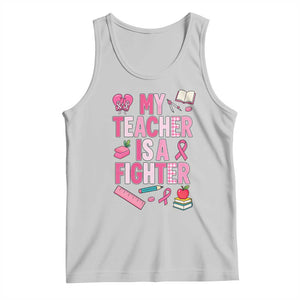 Breast Cancer Teacher Support Tank Top She Is A Fighter Pink Ribbon Awareness