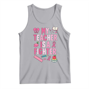 Breast Cancer Teacher Support Tank Top She Is A Fighter Pink Ribbon Awareness