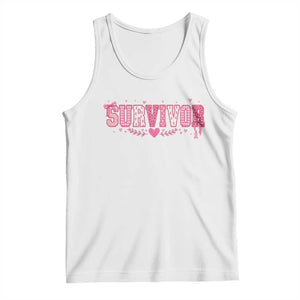 Breast Cancer Survivor Pride Tank Top Pink Coquette Bow Ribbon Strength