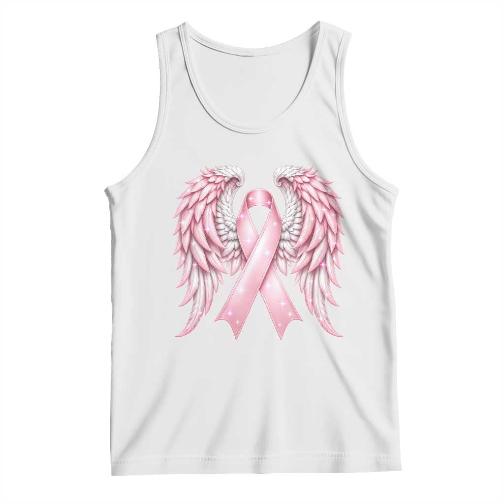 Breast Cancer Warrior Support Tank Top Pink Ribbon Angel Wings Hope
