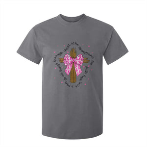 Christian Breast Cancer Support T Shirt For Kid I Can Do All Things Through Christ
