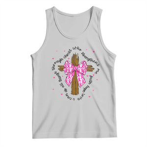 Christian Breast Cancer Support Tank Top I Can Do All Things Through Christ