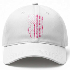 Patriotic Breast Cancer Support Warrior Gift Baseball Cap Her Fight My Fight