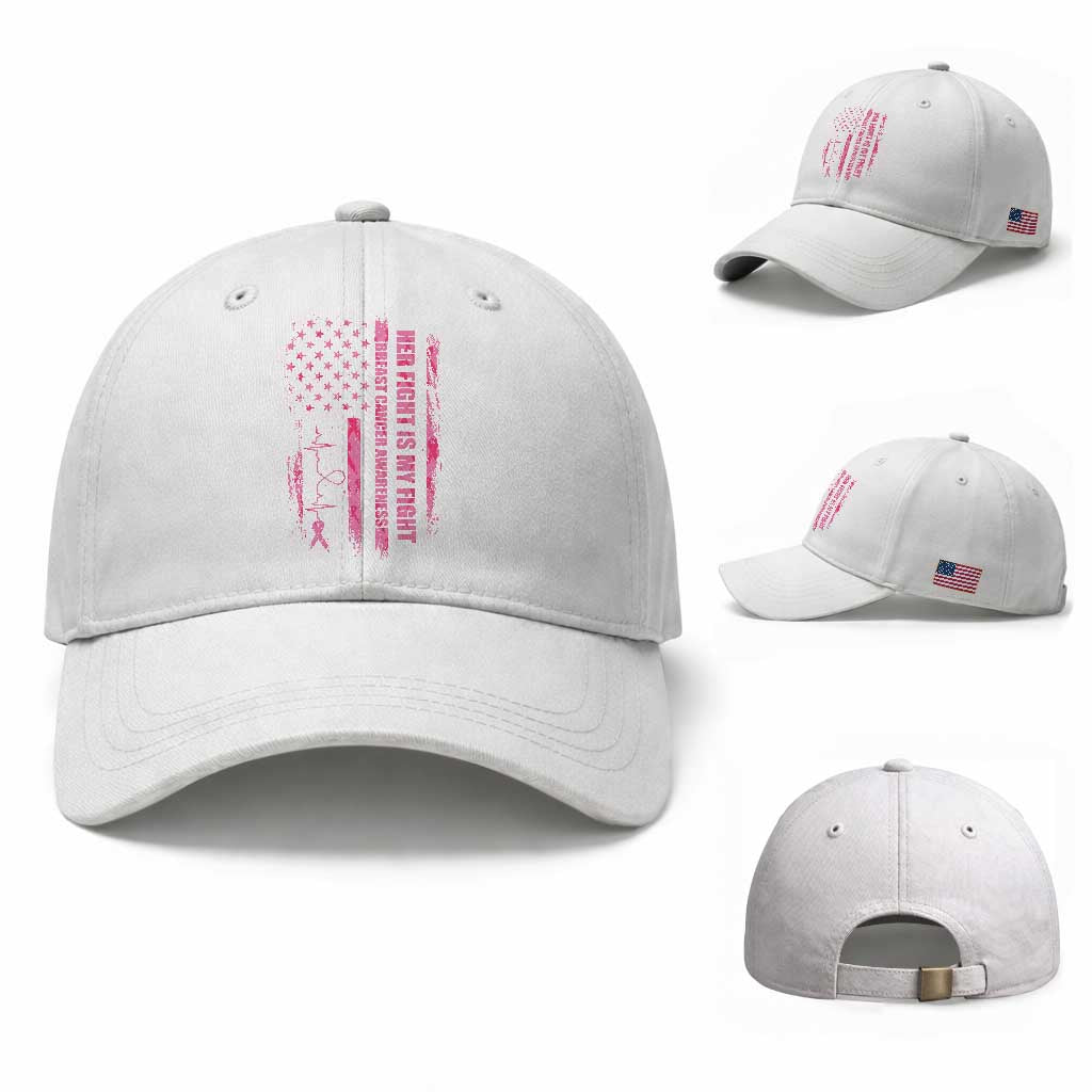 Patriotic Breast Cancer Support Warrior Gift Baseball Cap Her Fight My Fight