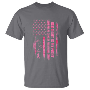 Patriotic Breast Cancer Support Warrior Gift T Shirt Her Fight My Fight