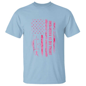 Patriotic Breast Cancer Support Warrior Gift T Shirt Her Fight My Fight