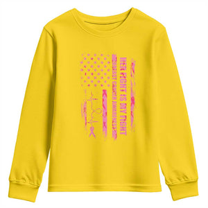 Patriotic Breast Cancer Support Warrior Gift Youth Sweatshirt Her Fight My Fight
