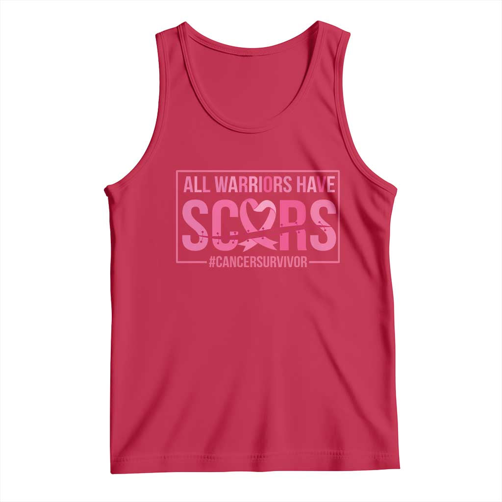 Breast Cancer Fighter Support Tank Top All Warriors Have Scars