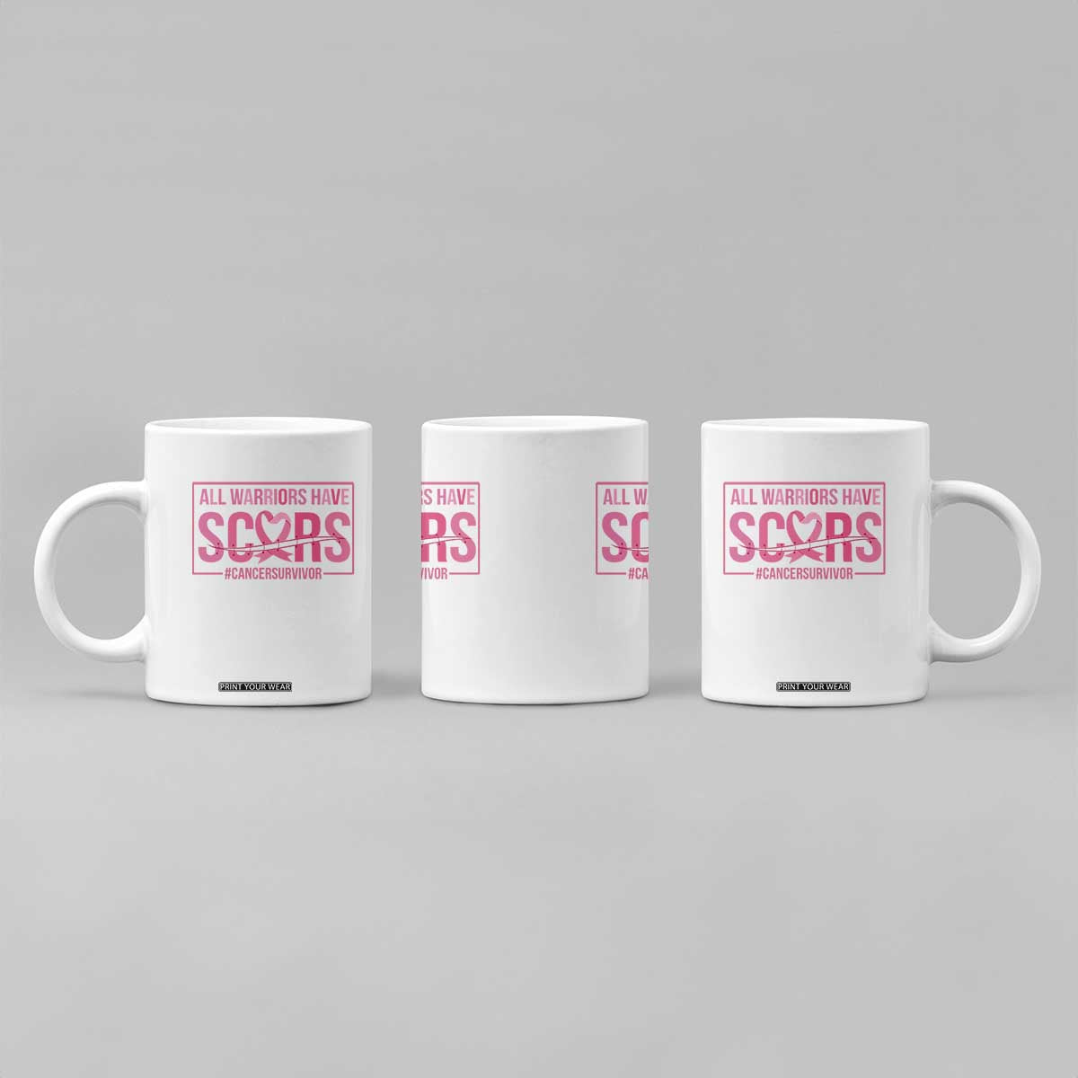 Breast Cancer Fighter Support Coffee Mug All Warriors Have Scars