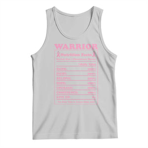 Breast Cancer Nutrition Facts Warrior Tank Top Pink Ribbon Survivor Support