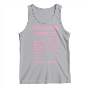 Breast Cancer Nutrition Facts Warrior Tank Top Pink Ribbon Survivor Support