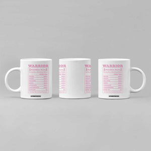 Breast Cancer Nutrition Facts Warrior Coffee Mug Pink Ribbon Survivor Support