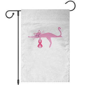 Breast Cancer Awareness Cat Garden Flag Pink Ribbon Pet Lover Support