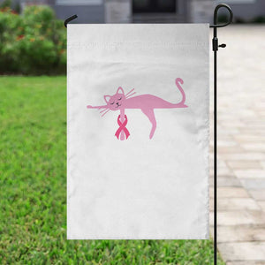 Breast Cancer Awareness Cat Garden Flag Pink Ribbon Pet Lover Support