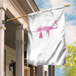 Breast Cancer Awareness Cat Garden Flag Pink Ribbon Pet Lover Support