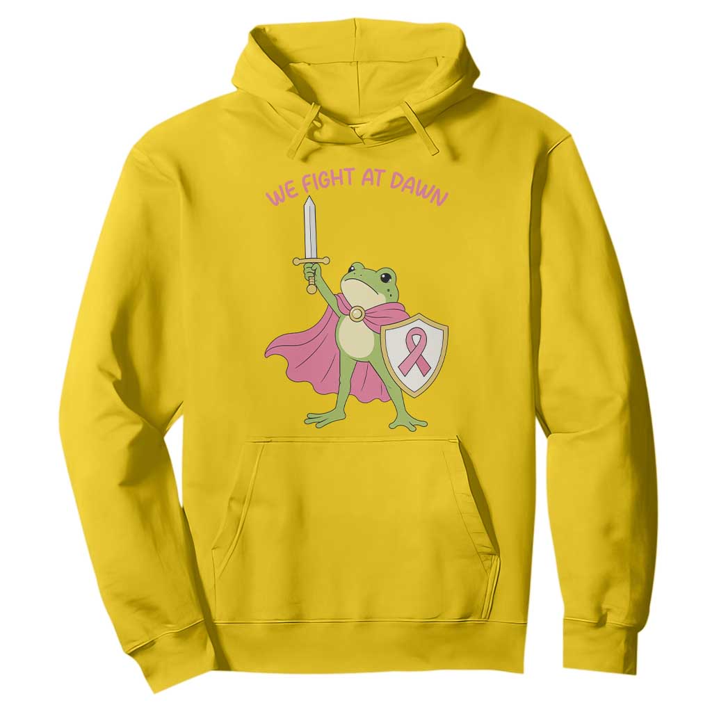 Funny Breast Cancer Warrior Frog Hoodie We Fight At Dawn
