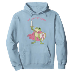 Funny Breast Cancer Warrior Frog Hoodie We Fight At Dawn