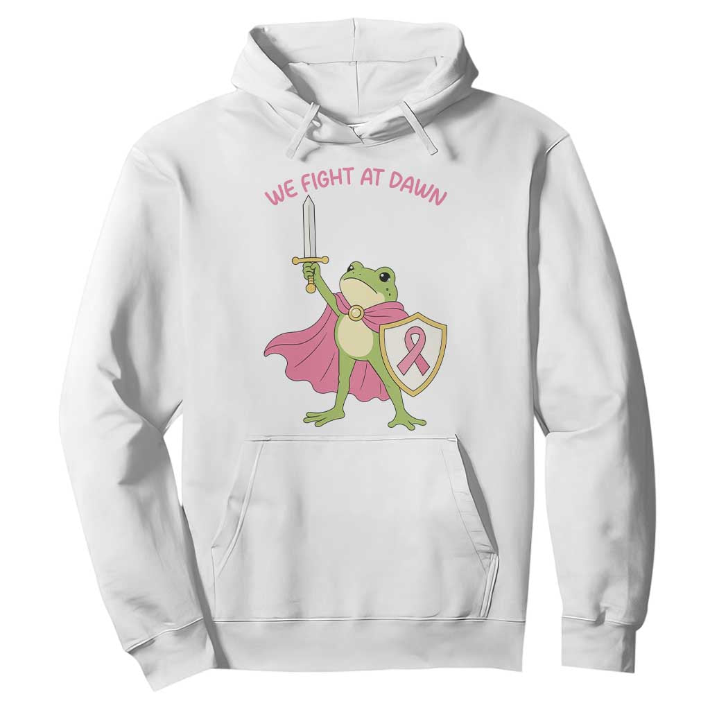 Funny Breast Cancer Warrior Frog Hoodie We Fight At Dawn
