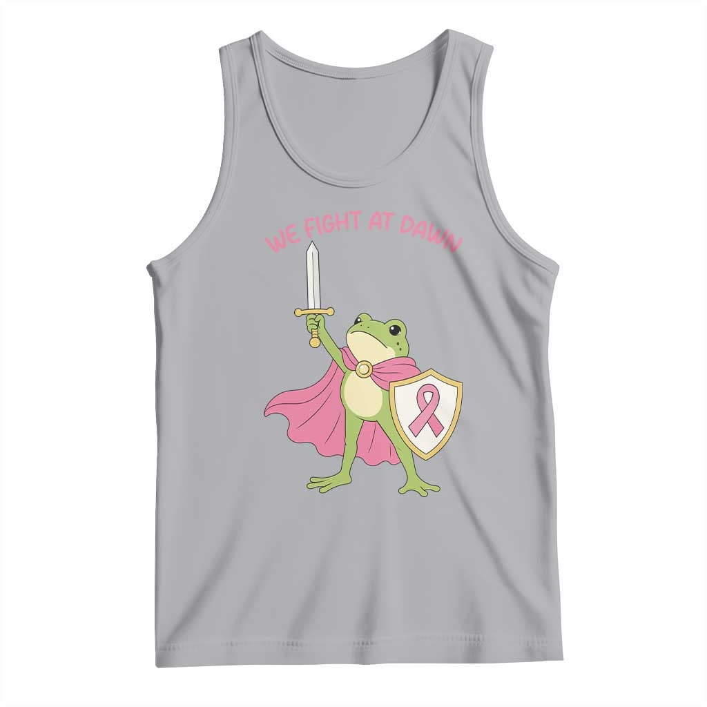 Funny Breast Cancer Warrior Frog Tank Top We Fight At Dawn