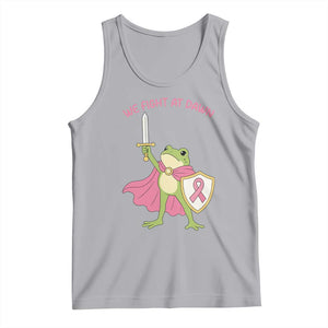 Funny Breast Cancer Warrior Frog Tank Top We Fight At Dawn