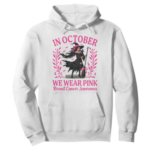 Breast Cancer Halloween Witch Hoodie In October We Wear Pink