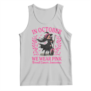 Breast Cancer Halloween Witch Tank Top In October We Wear Pink