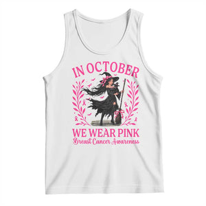 Breast Cancer Halloween Witch Tank Top In October We Wear Pink