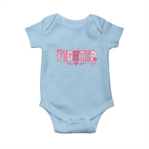 Breast Cancer Fighter Support Baby Onesie Pink Coquette Bow Ribbon Strength
