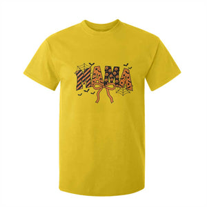 Halloween Mama T Shirt For Kid Funny Spooky Coquette Bow Autumn Party