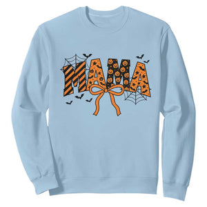Halloween Mama Sweatshirt Funny Spooky Coquette Bow Autumn Party
